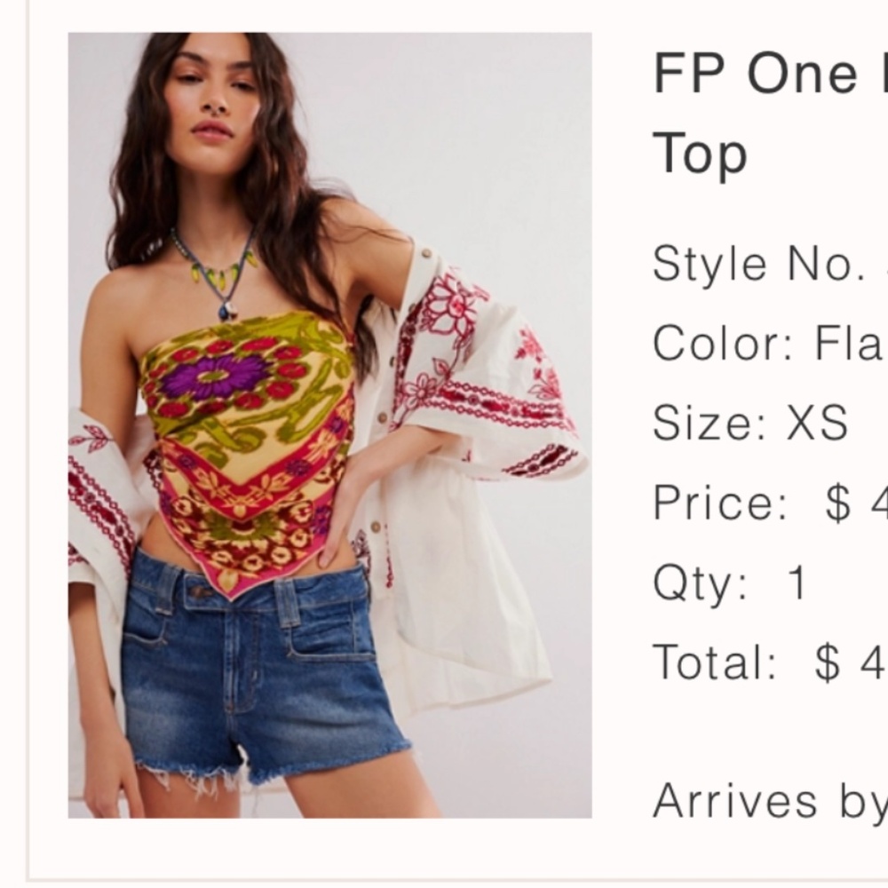 Free people One Raya Bandana Top Xs